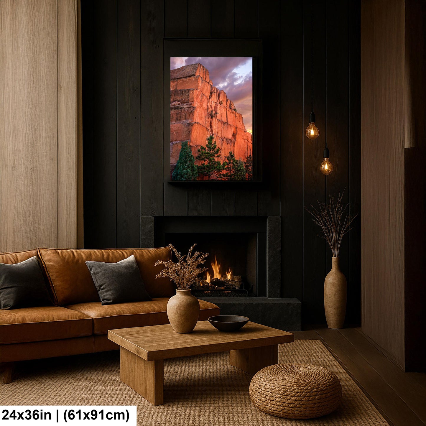 Red Sandstone Cliffs Photography Print, Red Rock Canyon Open Space Colorado Springs, Dramatic Sunset Wall Art