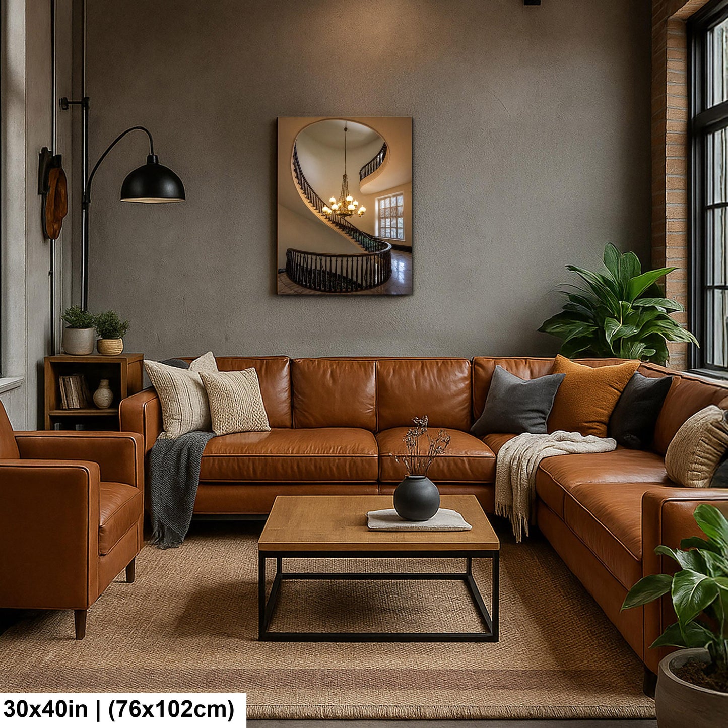 Spiral Staircase and Chandelier, Alabama State Capitol Wall Art
