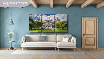 Empire State Majesty: The New York State Capitol in Albany Print Wall Art Architectural Skyline Photography Aluminum/Acrylic/Metal/Canvas