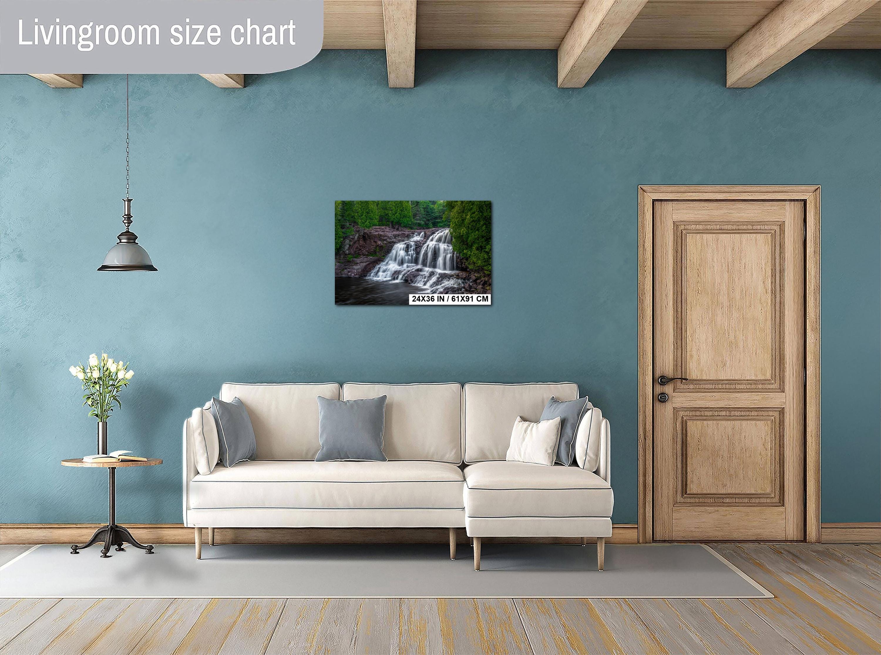 Gooseberry Falls Minnesota State Park Upper Falls Watercolor-Stylized Photography Print Wall Art, Nature Decor, Canvas Metal Acrylic