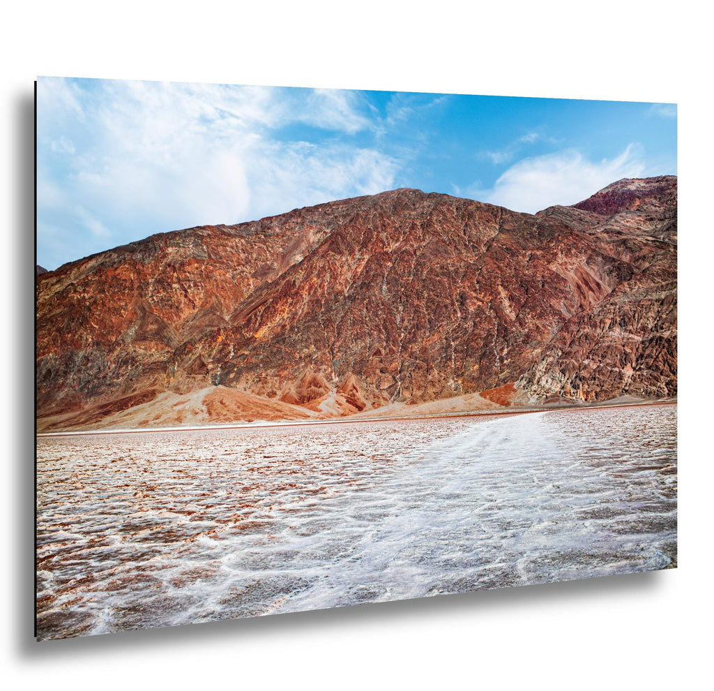 Badwater Basin Salt Flats and Black Mountains Death Valley California Photography Print