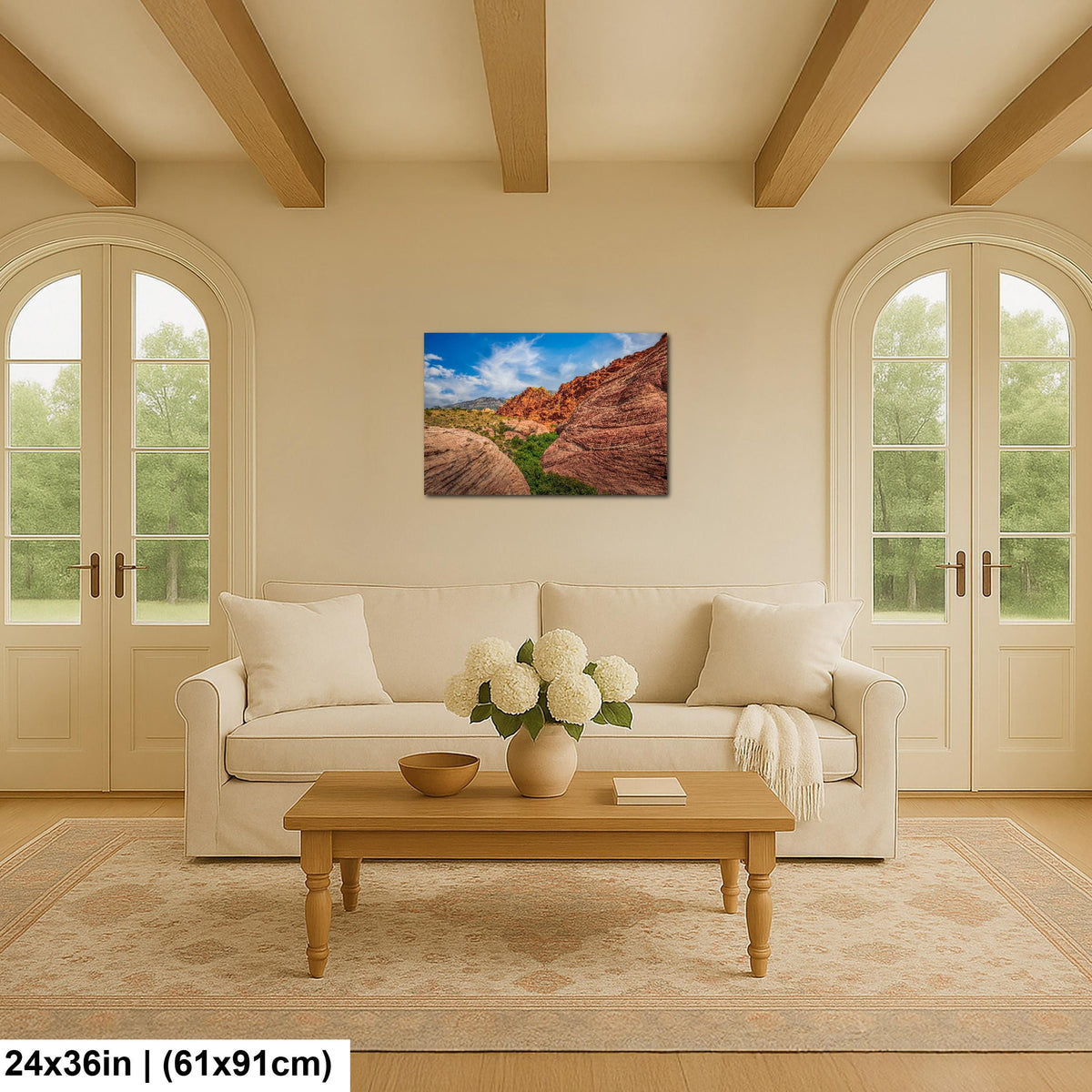 Sandstone Ridges: Red Rock Canyon Las Vegas Nevada Photography Wall Art