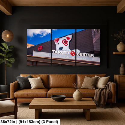 Target Center Bullseye Dog Mural, Minneapolis Minnesota Arena Wall Art, Timberwolves Lynx Basketball Photography Print