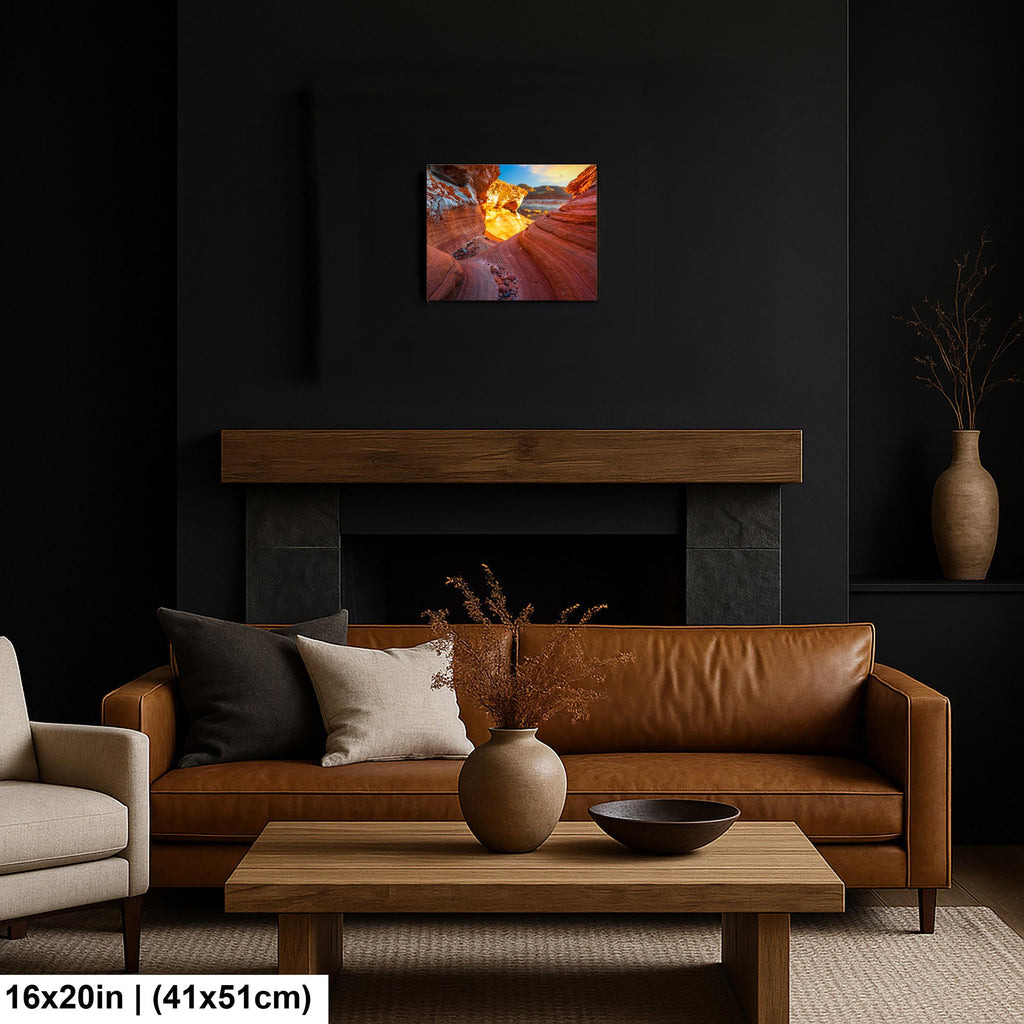 Lake Powell Golden Sandstone Glow Page Arizona Photography Print, Southwest Canyon Wall Art