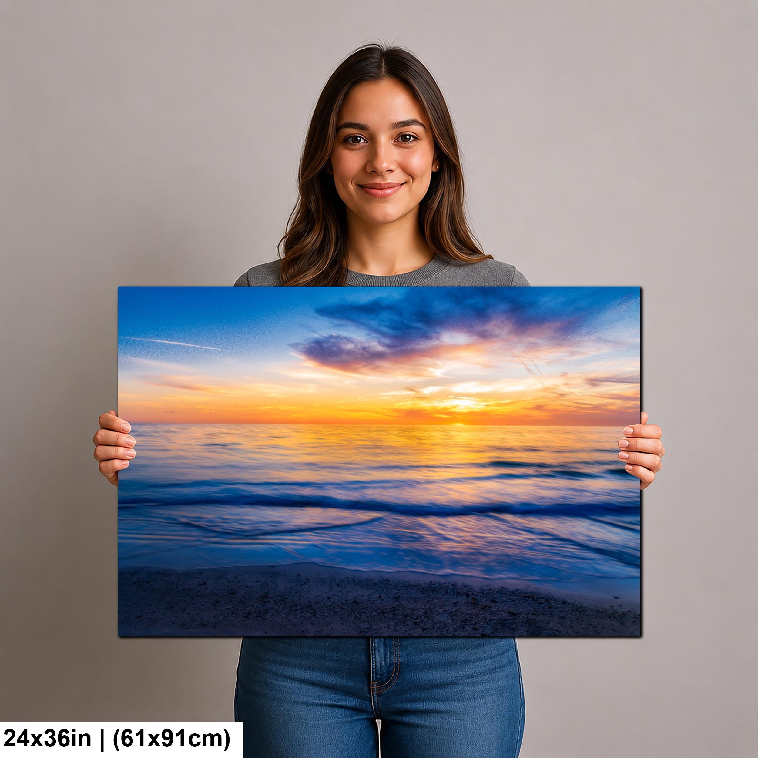 Gentle Waves: Bradenton Beach Sunset Anna Maria Island Florida Wall Art