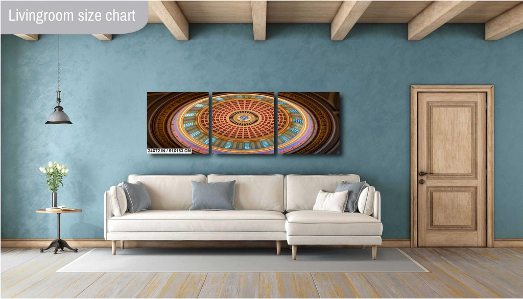 Oklahoma State Capitol Dome Interior Art Print: Architectural Photography