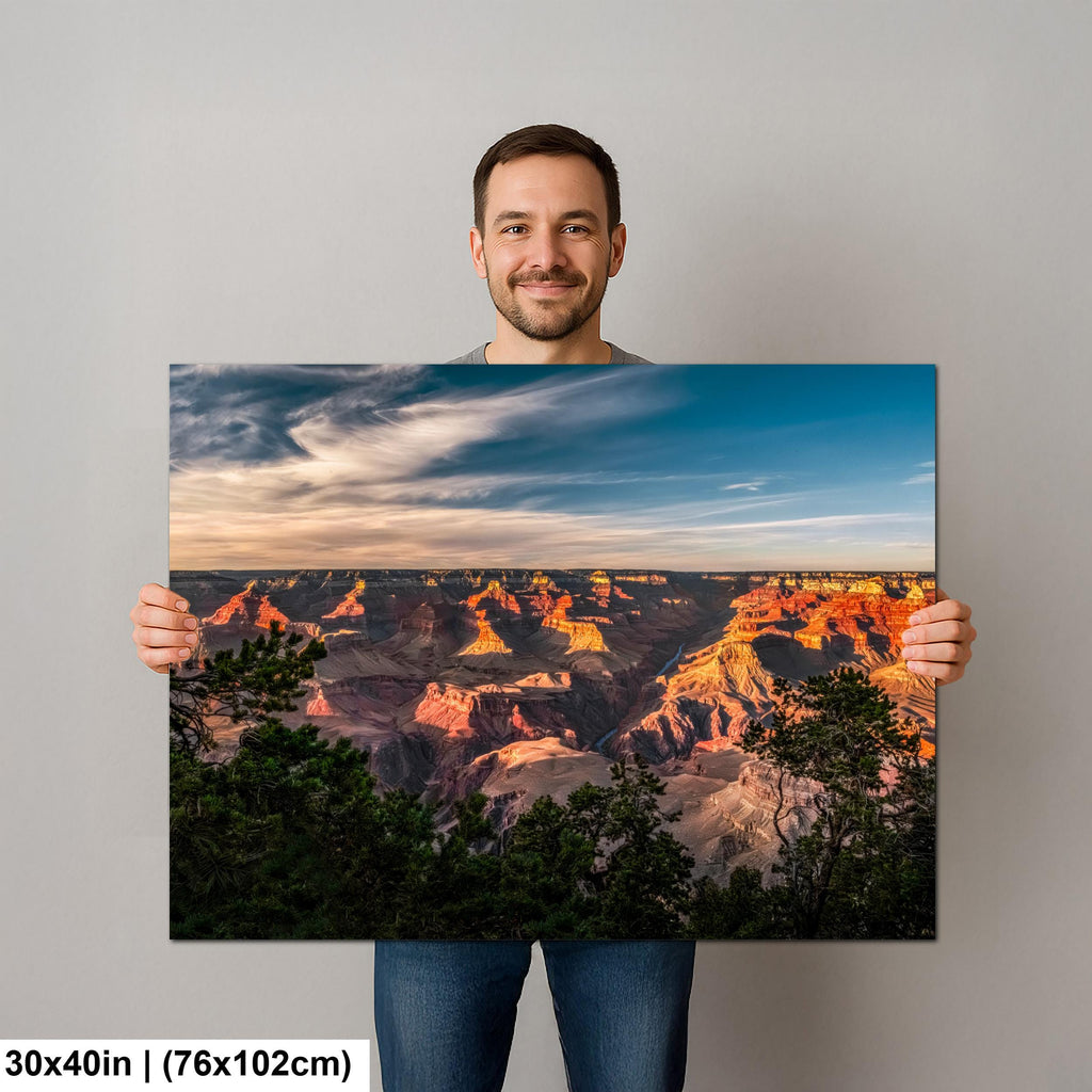 Grand Canyon Sunset Over Colorado River, Grand Canyon National Park Arizona Photography Print