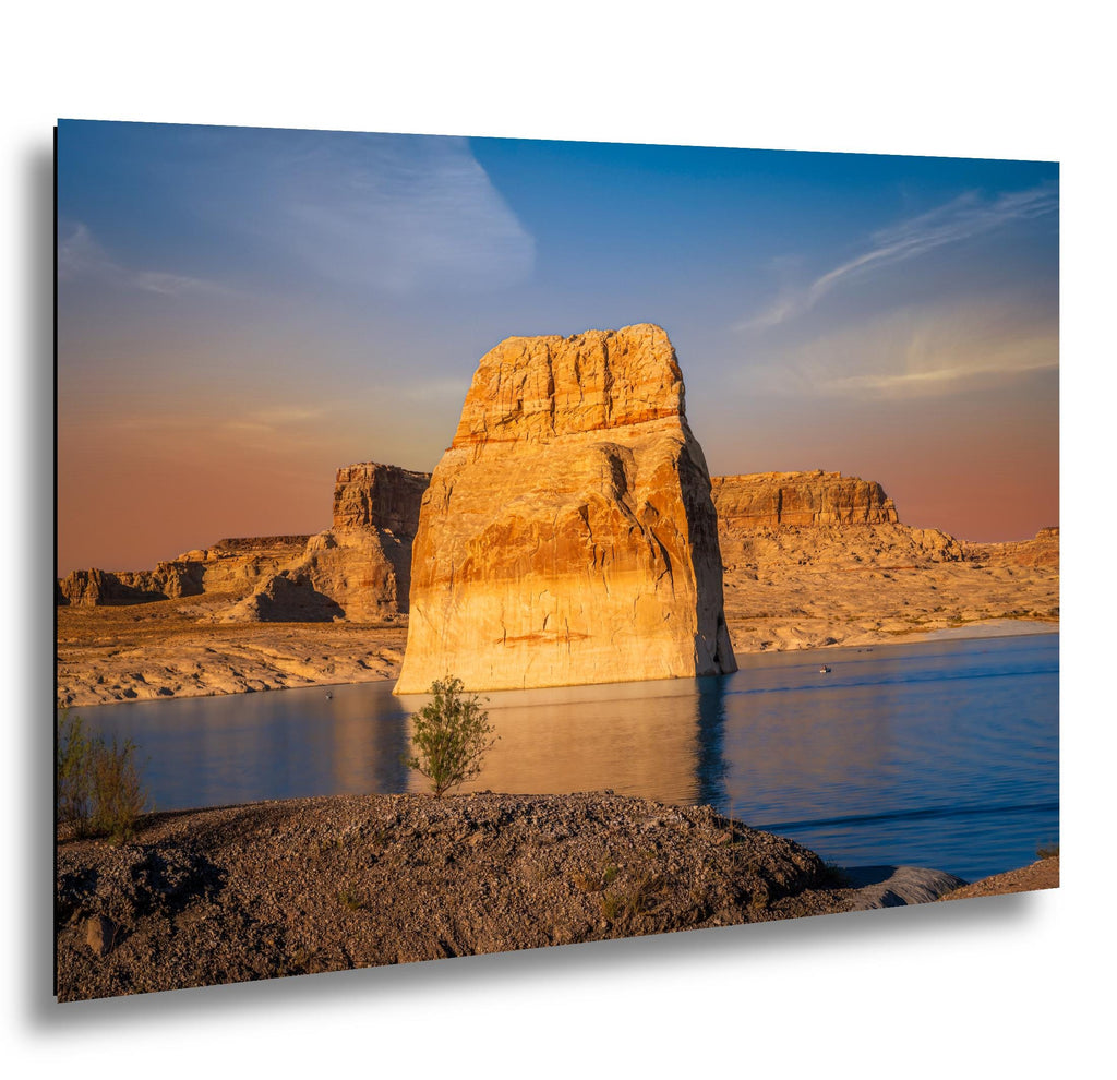 Lone Rock at Lake Powell Page Arizona Desert Landscape Photography Print