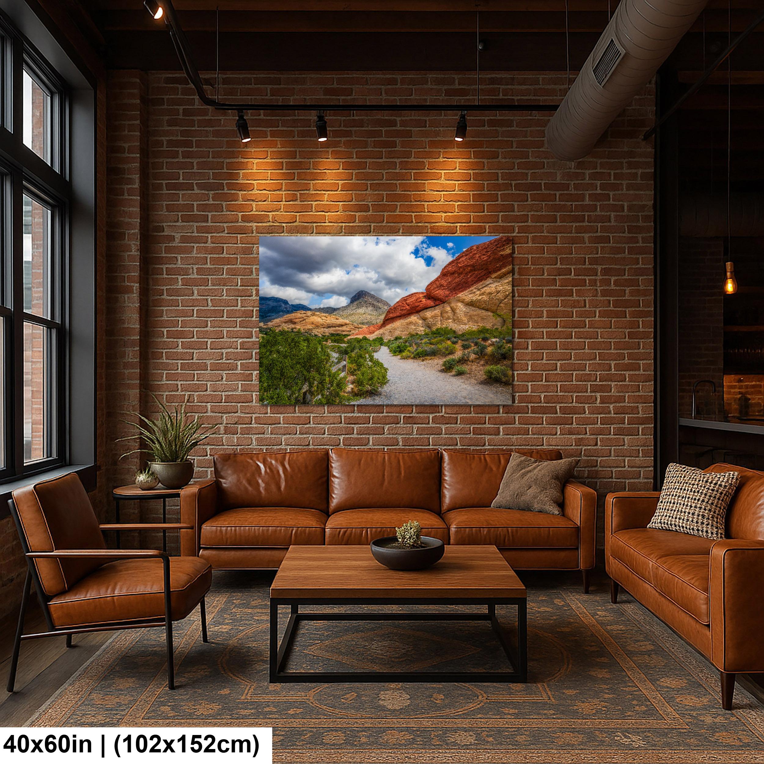 Painted Sandstone: Red Rock Canyon Las Vegas Nevada Photography Wall Art