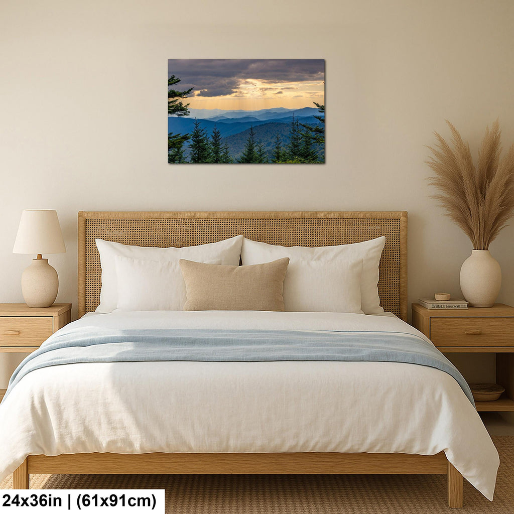 Smoky Horizon: Mountain View Great Smoky Mountains Tennessee Photo Wall Art