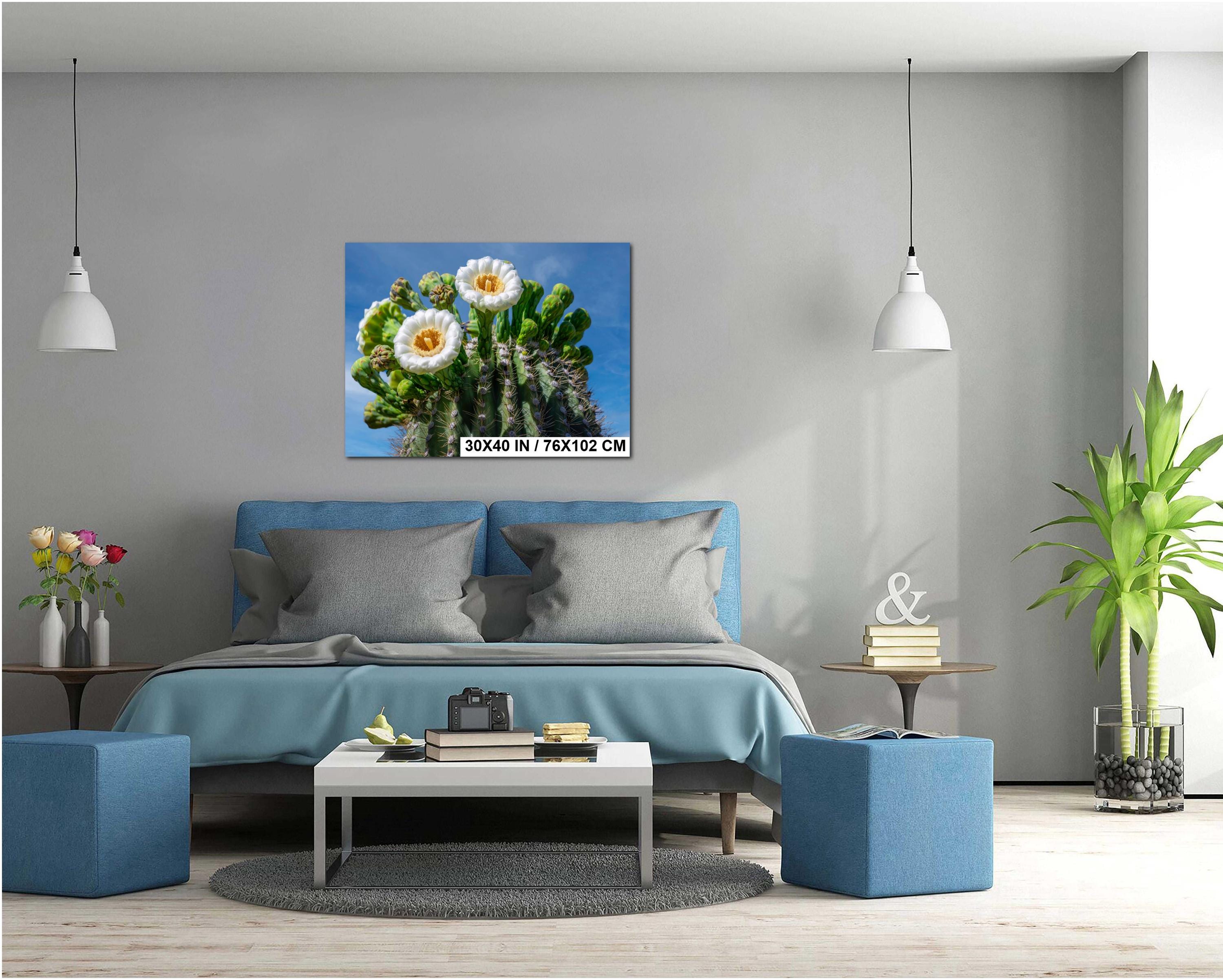 Saguaro Cactus Flower Close Up Saguaro National Park Tucson Arizona Wall Art Photography Print, Sonoran Desert Bloom Macro, Nature Decor