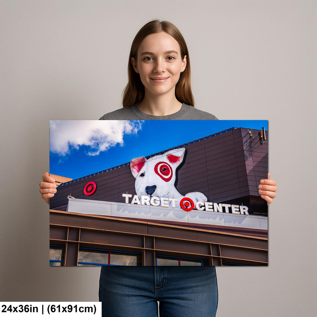Target Center Bullseye Dog Mural, Minneapolis Minnesota Arena Wall Art, Timberwolves Lynx Basketball Photography Print