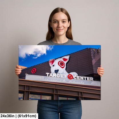 Target Center Bullseye Dog Mural, Minneapolis Minnesota Arena Wall Art, Timberwolves Lynx Basketball Photography Print