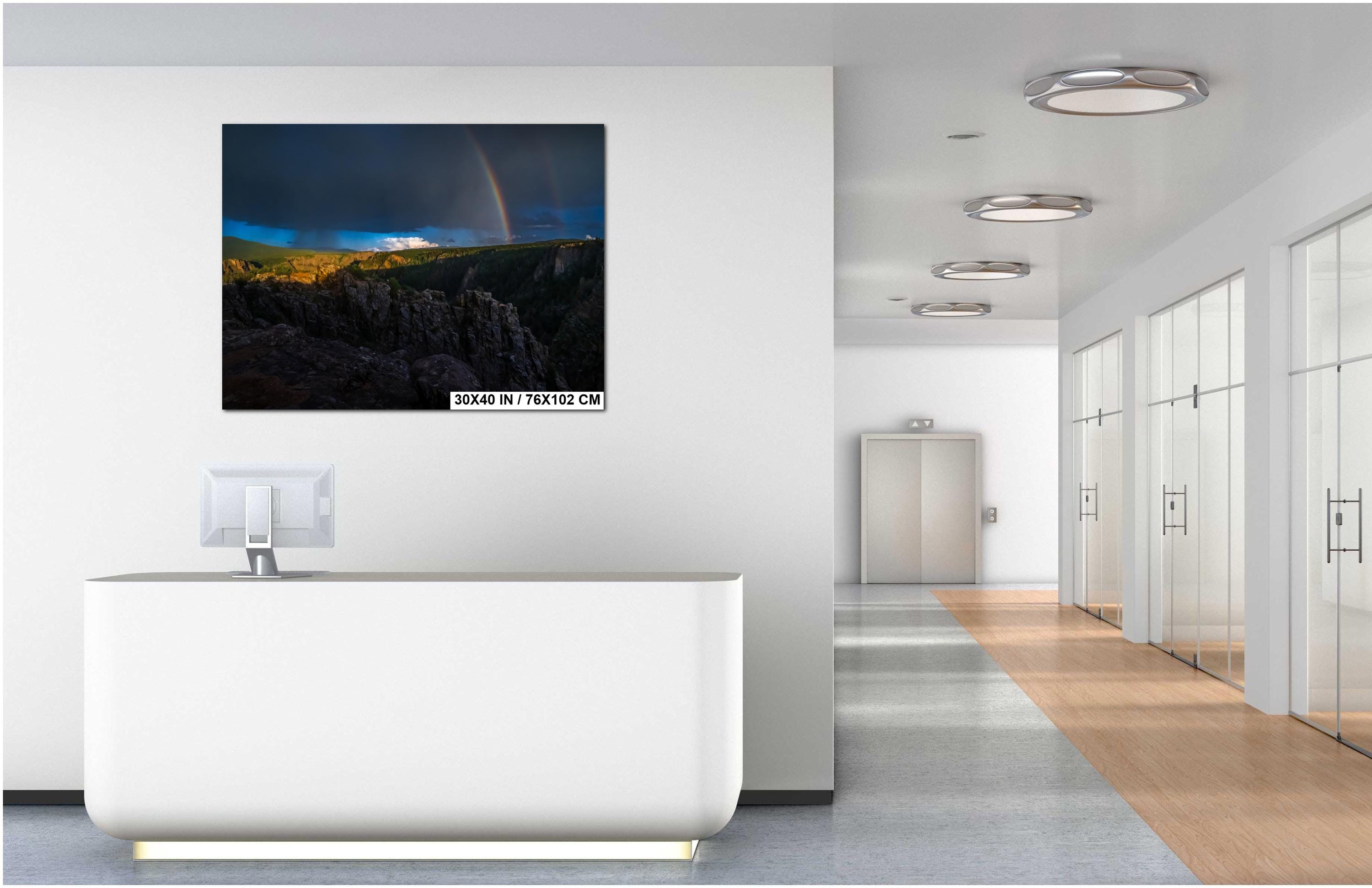 Black Canyon Rainbow Photography Print: Colorado Landscape Wall Art