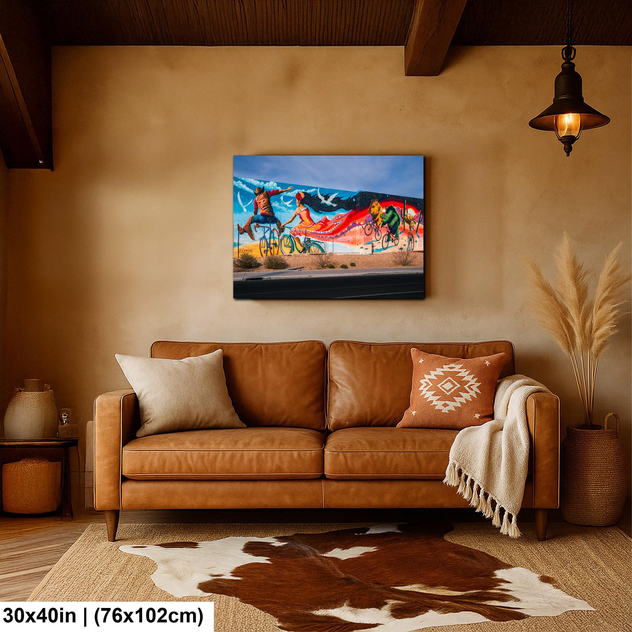 Tucson Mural - Desert Dream Bicycle Mural, Photography Print Wall Art