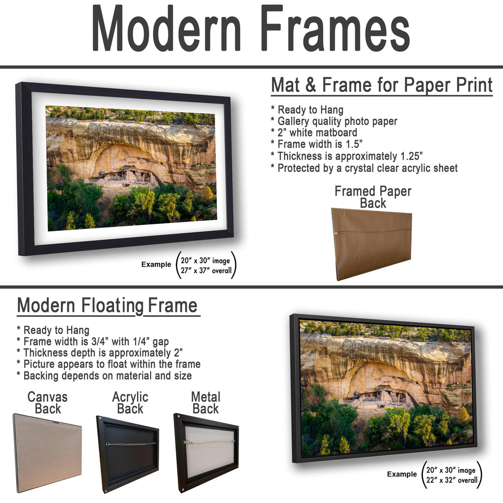 Ancient Cliff Ruins at Mesa Verde National Park, Cortez Colorado Photography Print