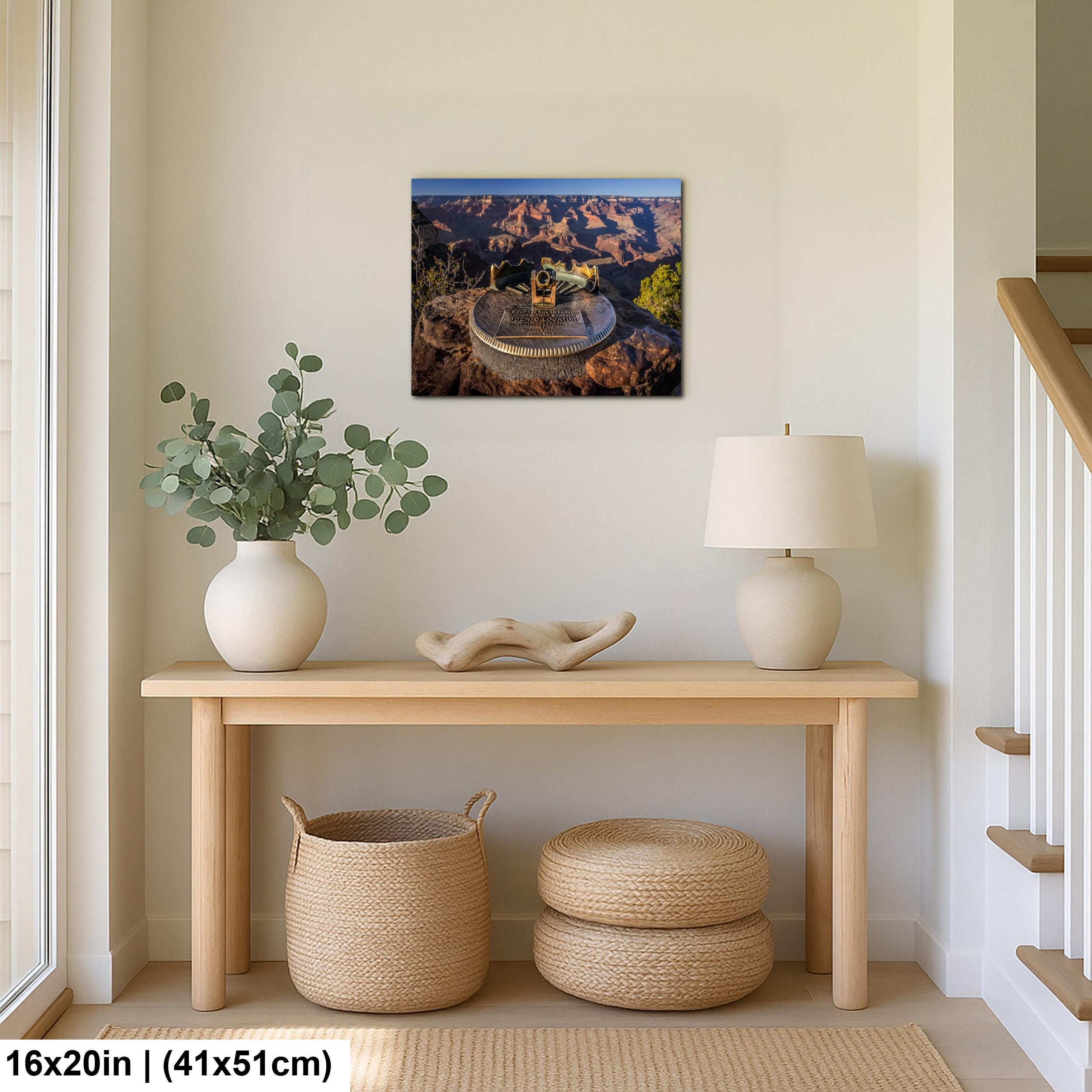 Grand Canyon Scenic Locator Print – National Park Arizona Photography Wall Art