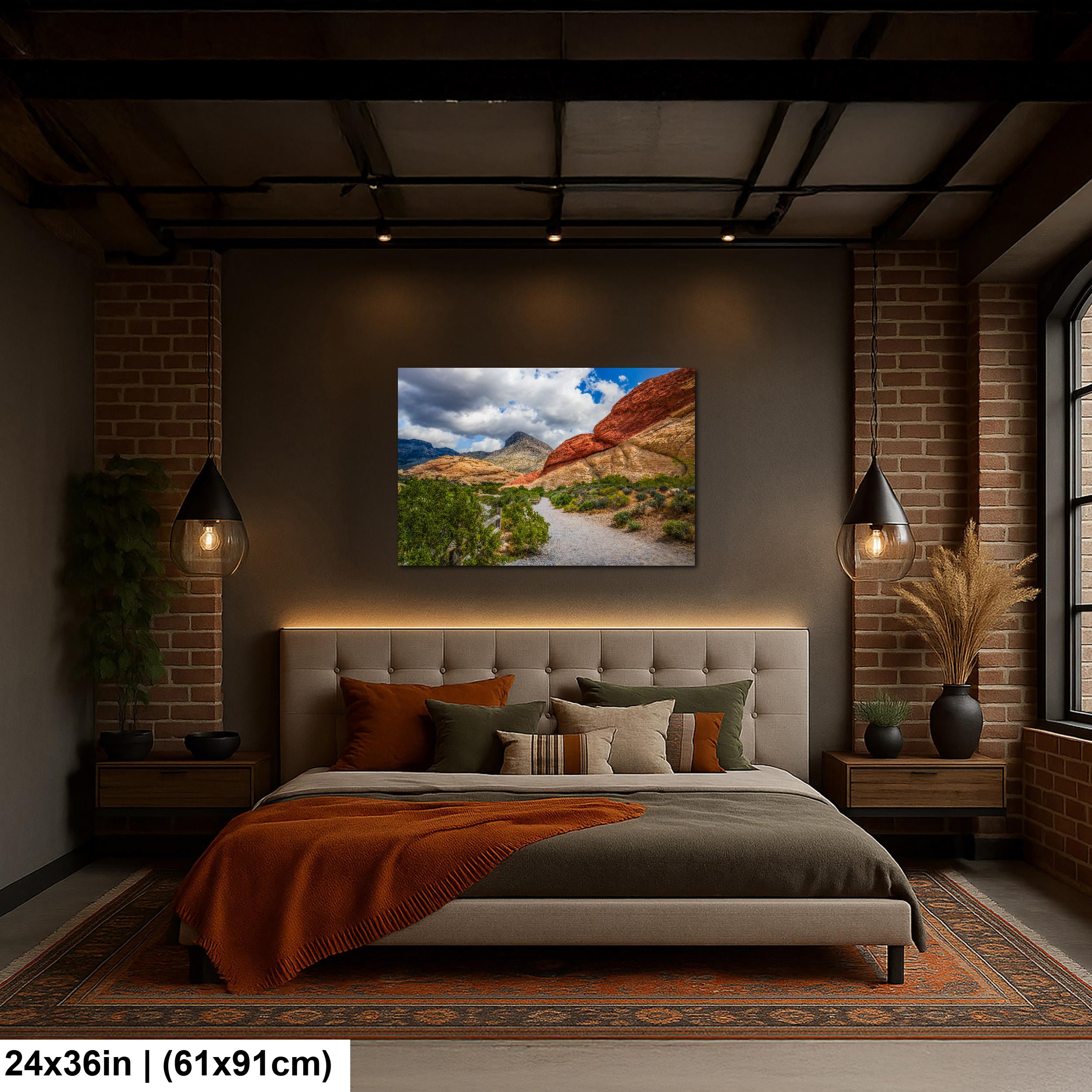 Painted Sandstone: Red Rock Canyon Las Vegas Nevada Photography Wall Art