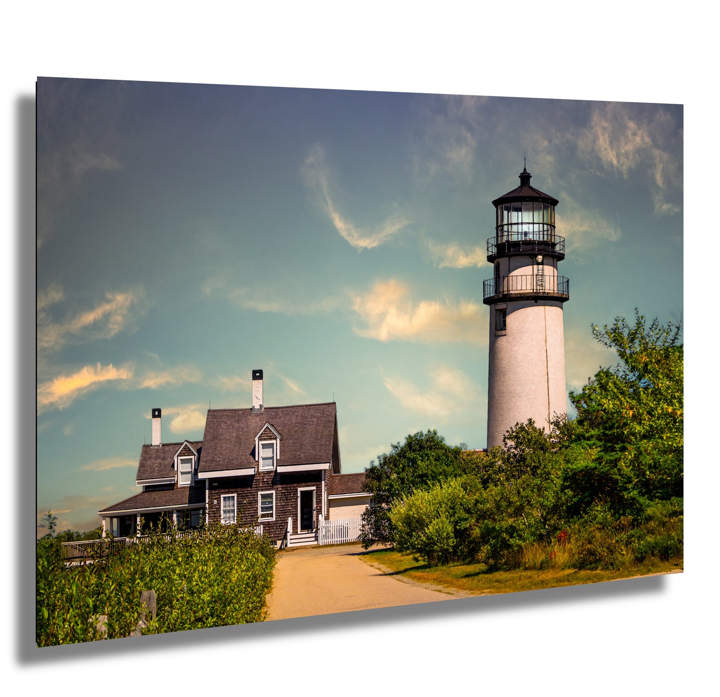 Highland Lighthouse Wall Art - Cape Cod Lighthouse Print | Nautical Canvas Decor