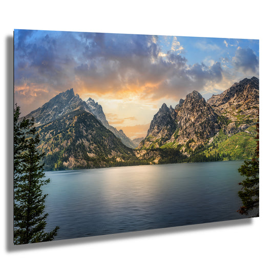Cascading Beauty: Jenny Lake Wall Art Cascade Canyon Turnout Metal Acrylic Print Grand Teton National Park Landscape