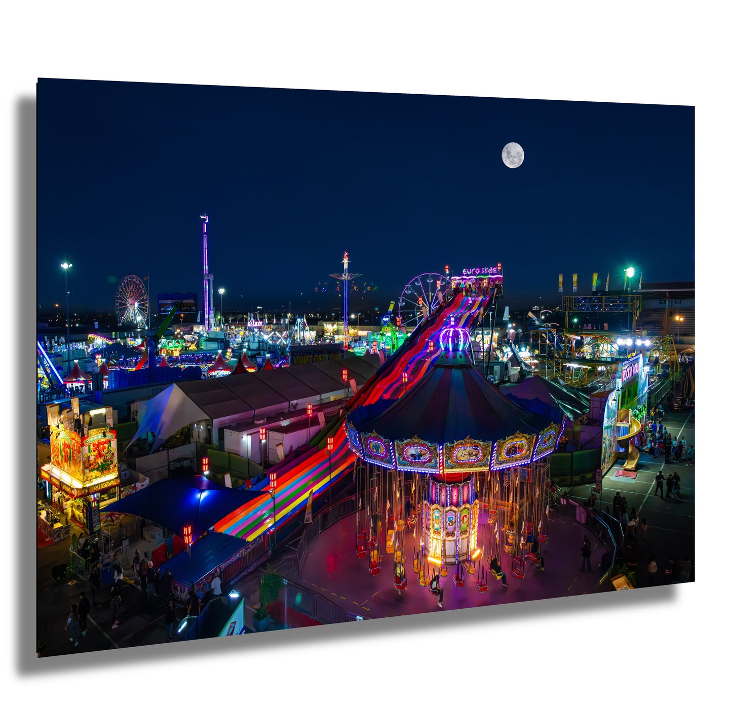 Fairground Galaxy: Arizona State Fair Amusement Rides Wall Art Photography