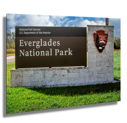 Gateway to the Wild: Welcome to Everglades National Park Florida Print Wall Art Photography Aluminum/Acrylic/Metal/Canvas