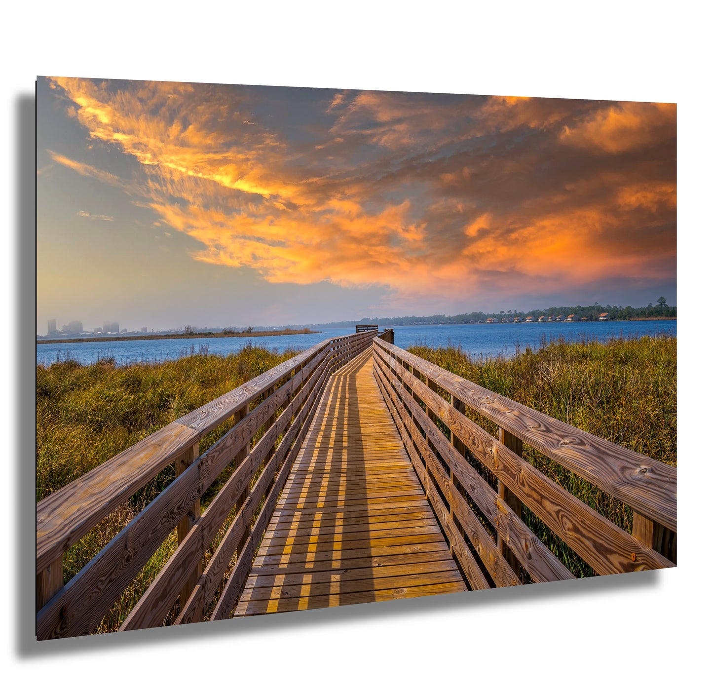 Gulf Shores Beachwalk: Gulf State Park, Alabama Wall Art Photography Gulf Shores Metal Aluminum Print