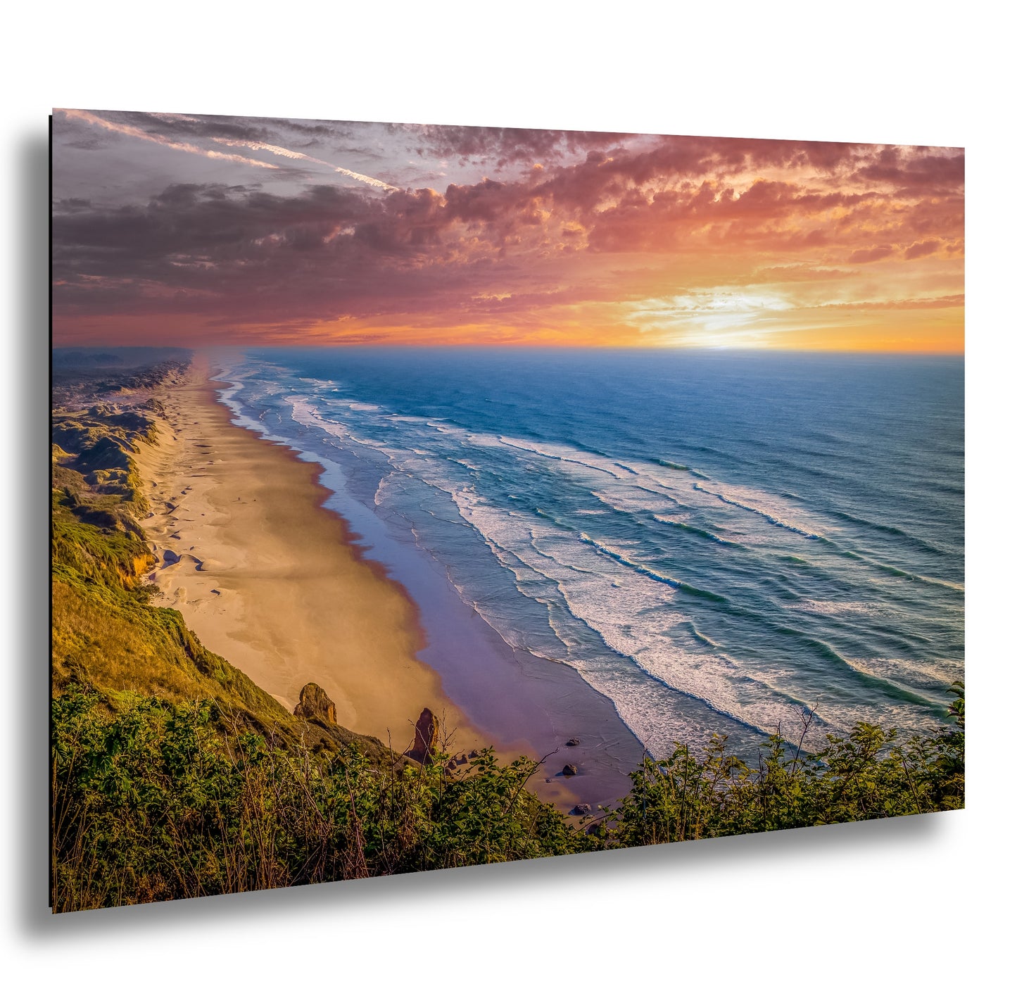 Pacific Panorama: Florence Coastline Overlooking the Horizon Oregon Seascape Photography