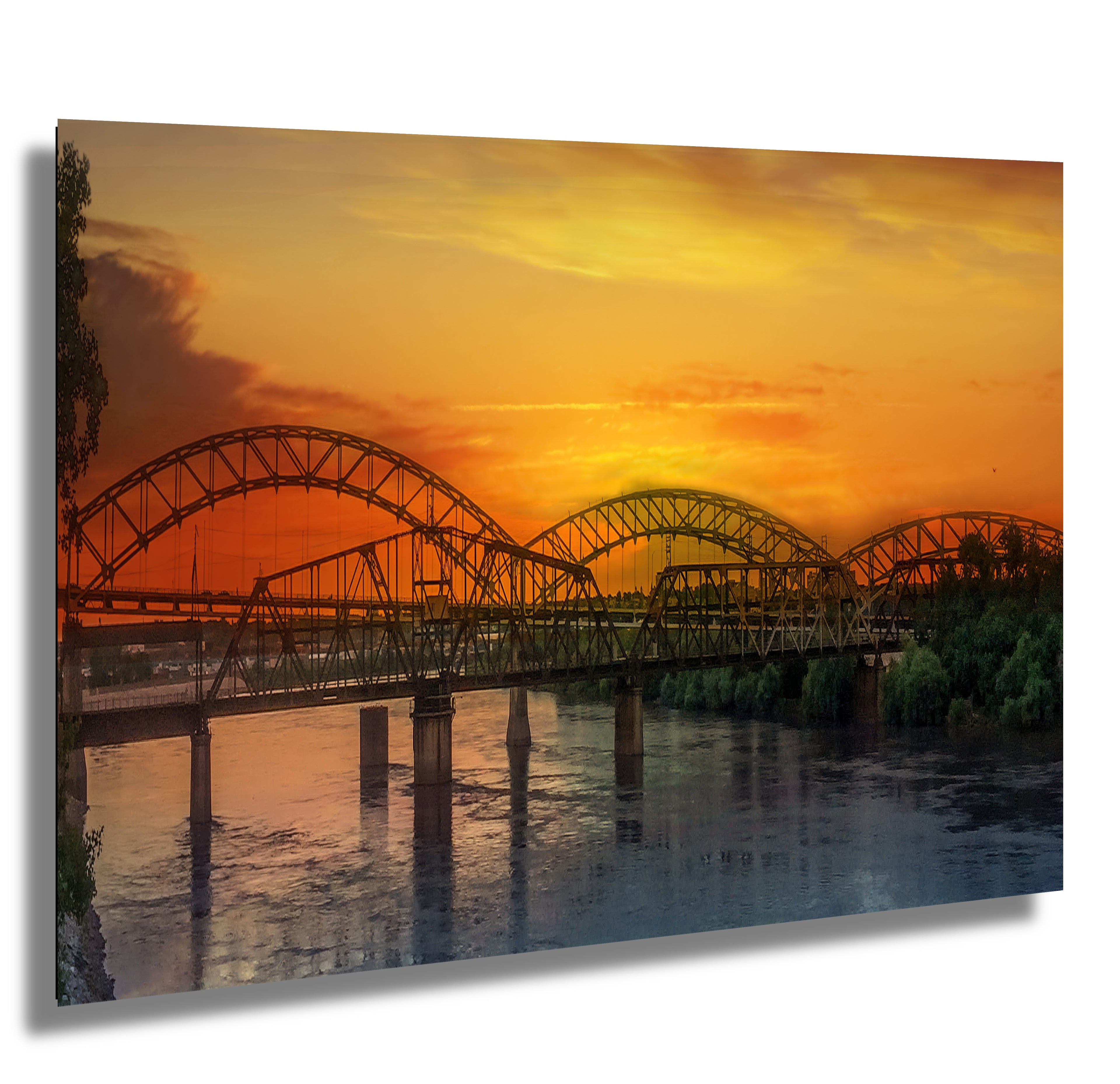 Buck O'Neil Bridge: Kansas City Sunset Photography Wall Art