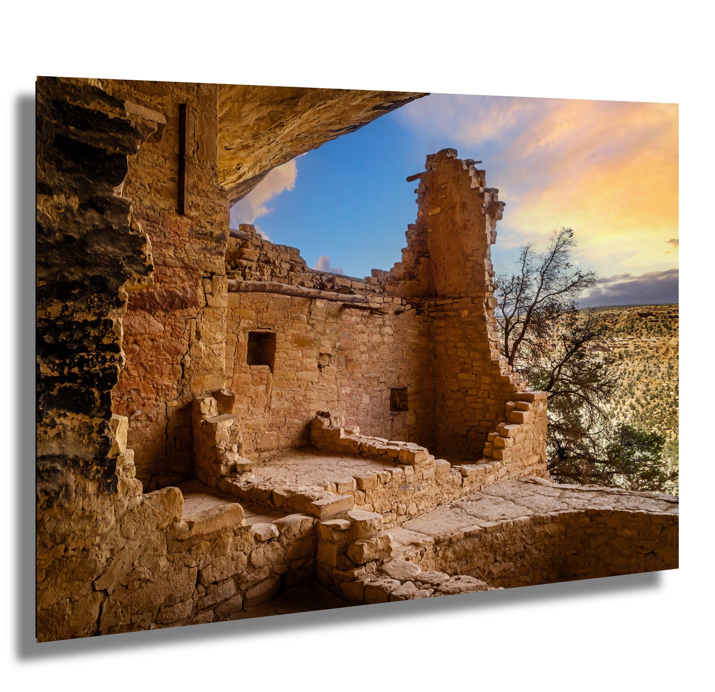 Up Close with History: Balcony House, Mesa Verde National Park Wall Art Colorado Iconic Metal Canvas Print