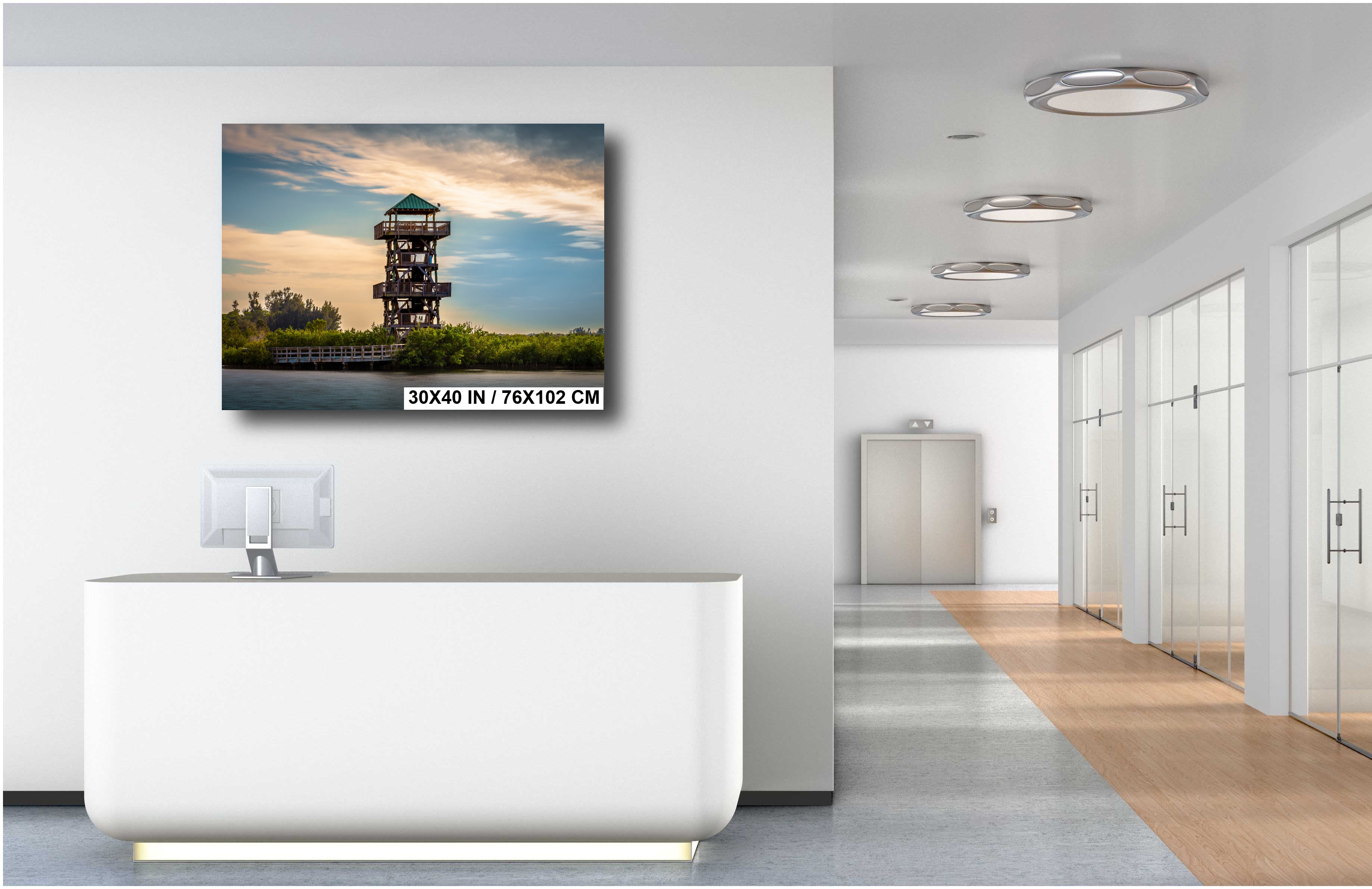 Bradenton’s Robinson Preserve Tower: Bradenton Florida Wood Tower Print Wall Art Photography Aluminum/Acrylic/Metal/Canvas