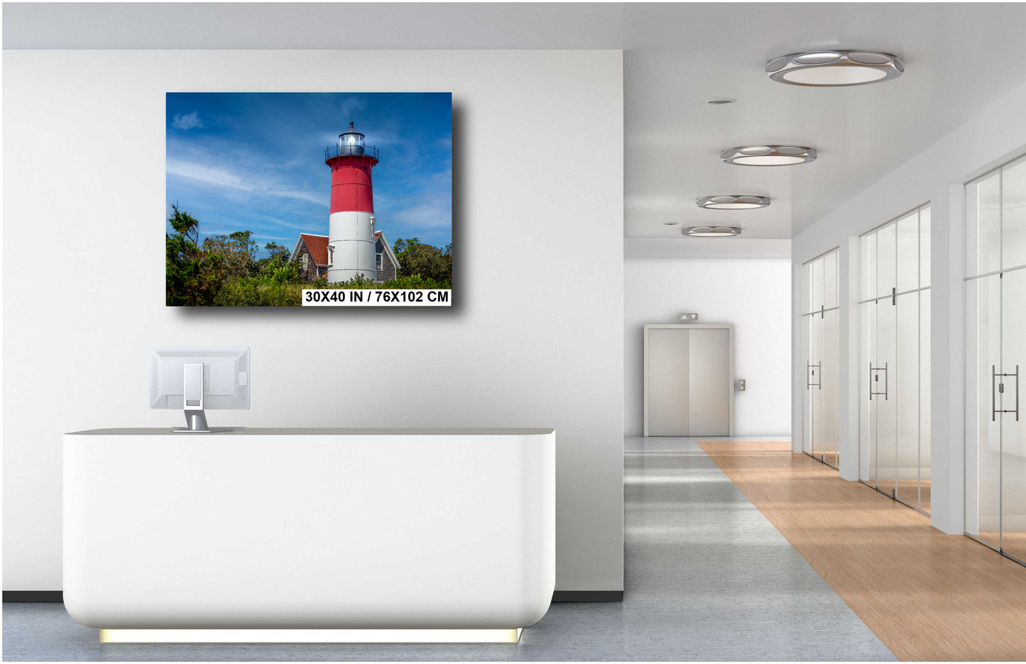 Nauset Lighthouse Print - Cape Cod Lighthouse Nautical Wall Art | Coastal Home Decor