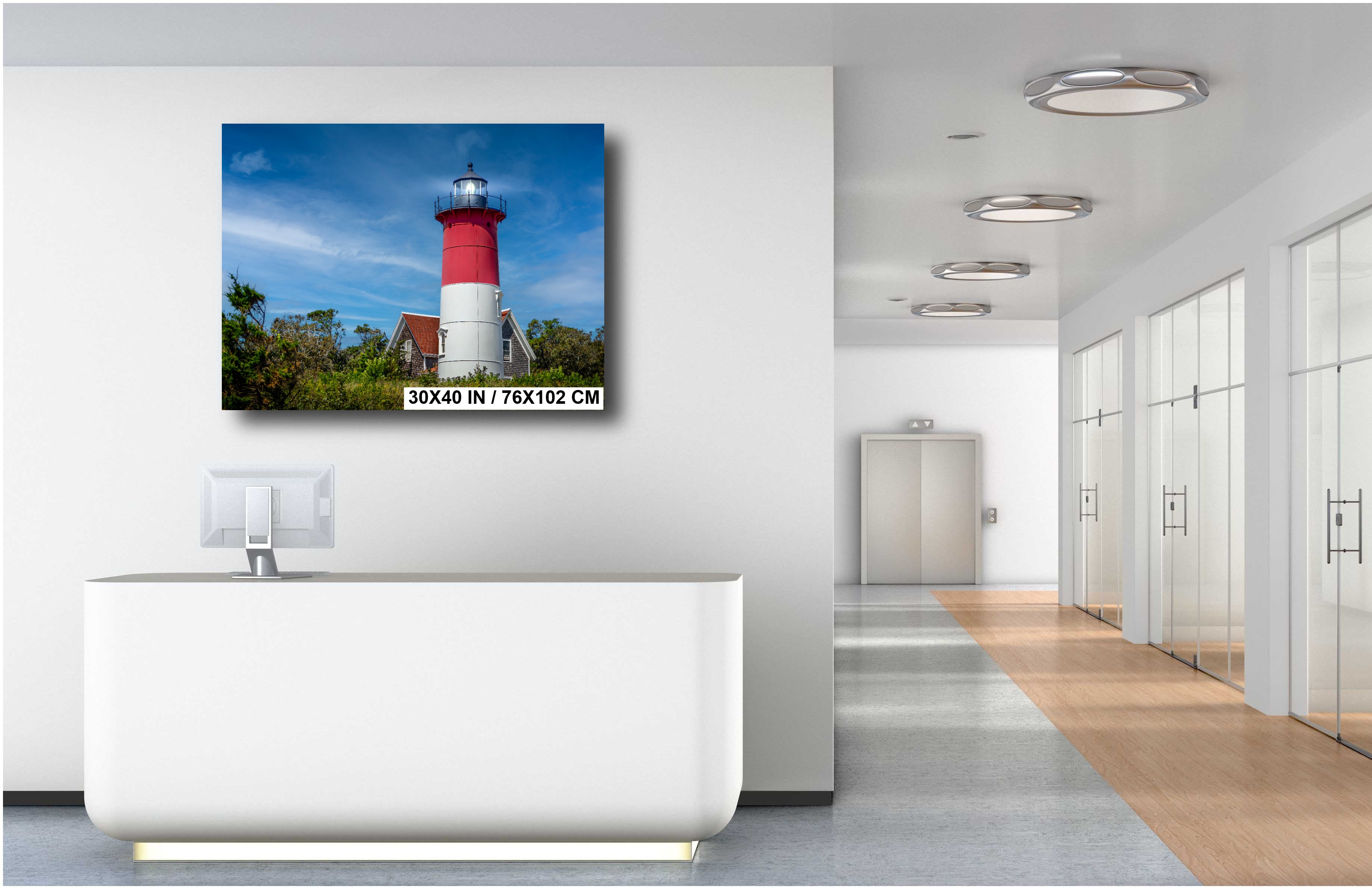 Nauset Lighthouse Print: Cape Cod Nautical Wall Art