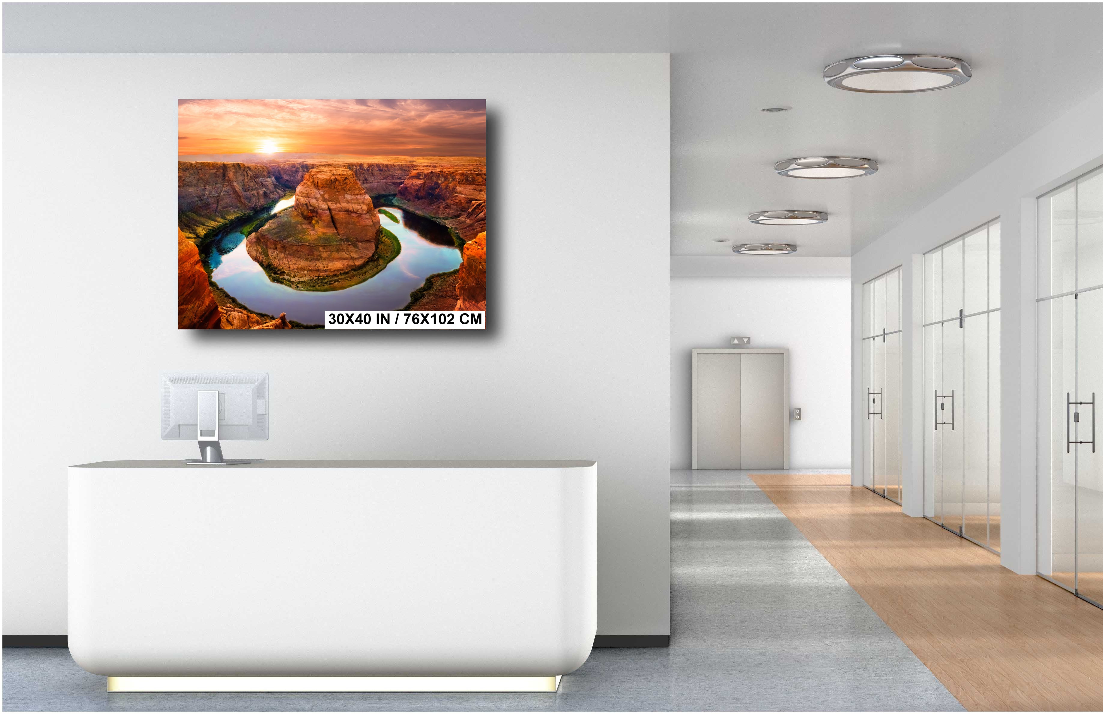 Horseshoe Bend Sunset Photo: Arizona Wall Art Home Decor