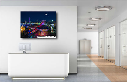 Fairground Galaxy: Arizona State Fair Amusement Rides Wall Art Photography