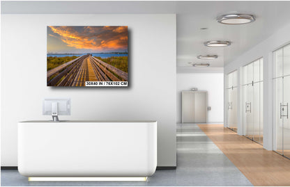 Gulf Shores Beachwalk: Gulf State Park, Alabama Wall Art Photography Gulf Shores Metal Aluminum Print