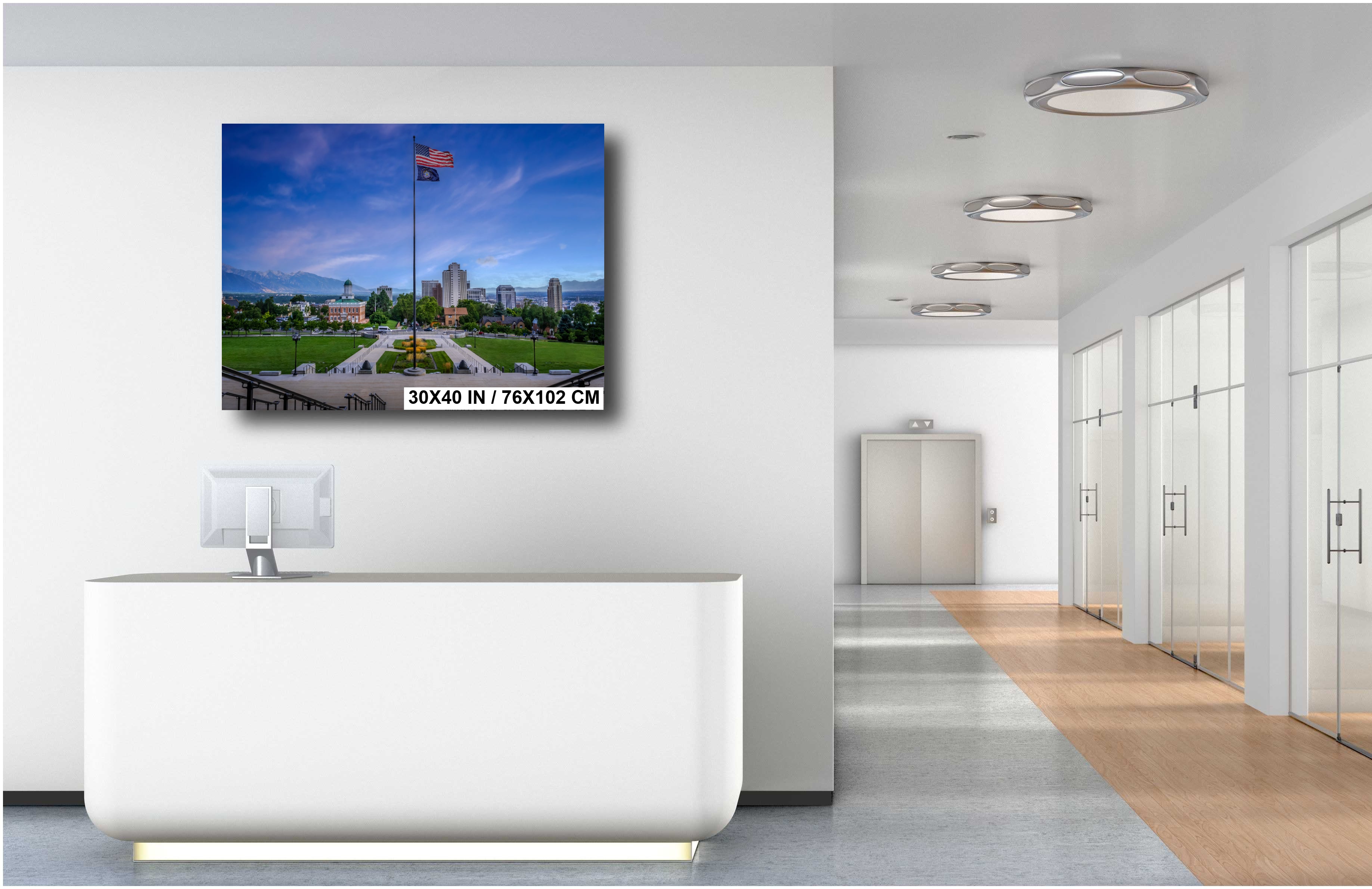 Utah State Capitol Photography Print: Salt Lake City Landscape Wall Art