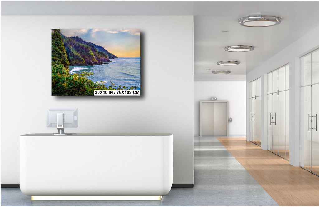 Oregon Coast Print: Hart's Cove Seascape Wall Art