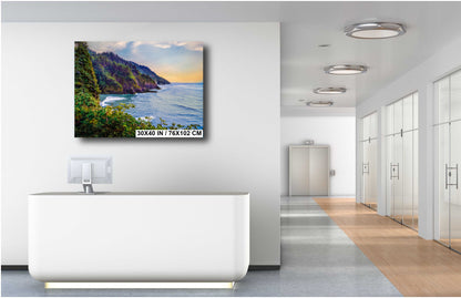 Oregon Coast Print: Hart's Cove Seascape Wall Art
