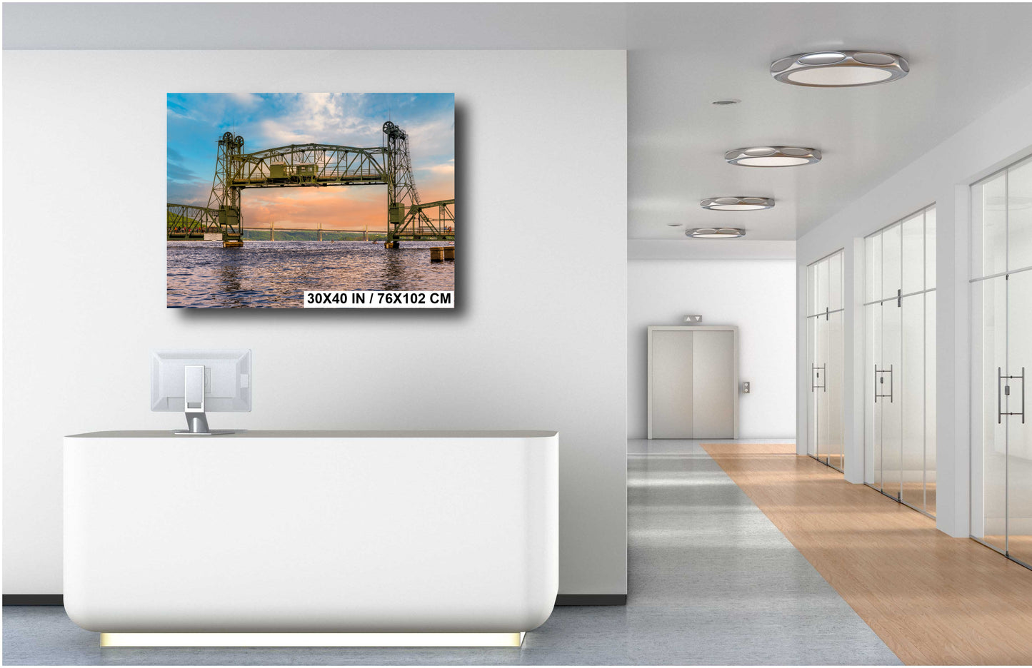 Stillwater Lift Bridge: St. Croix River Minnesota Landscape Photography Wall Art