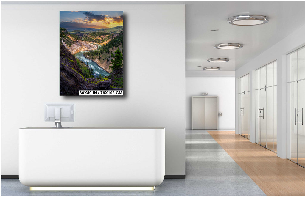 Sculpted by Time: Calcite Springs Overlook Northeastern Yellowstone National Park Wall Art Metal Acrylic Print Wyoming Photography