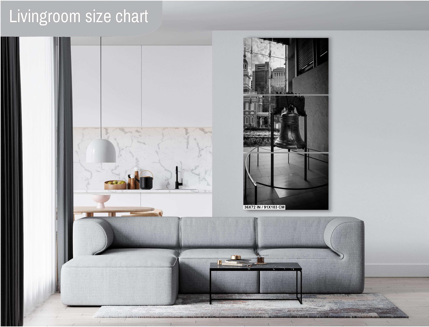 Liberty Bell Black and White Photography Print: Philadelphia Wall Art