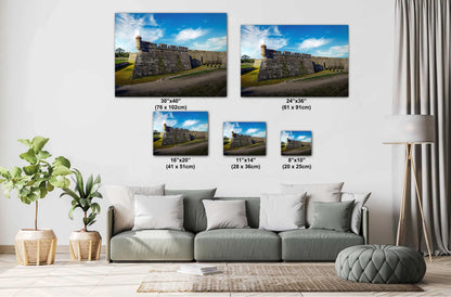 St Augustine's Historic Castillo de San Marcos, 1695 Spanish Fortress Florida National Monument Wall Art Print Aluminum/Acrylic/Metal/Canvas