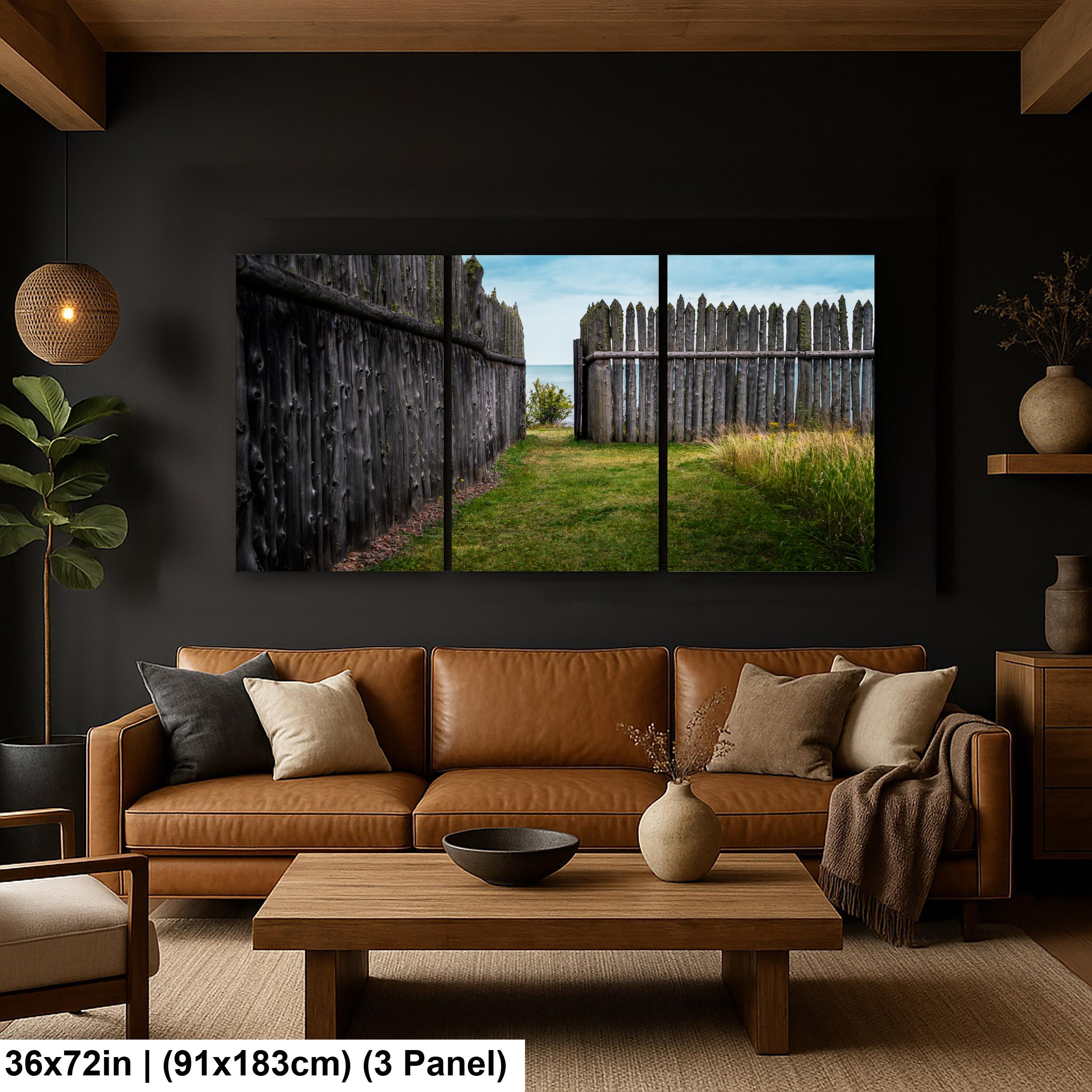 Historic Wooden Fort Gate on Lake Superior, Grand Portage Minnesota Photography Print