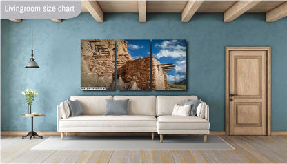 Ancient Abode: Exploring the Pueblo Home at Bandelier National Monument Los Alamos New Mexico Wall Art Print Aluminum/Acrylic/Metal/Canvas
