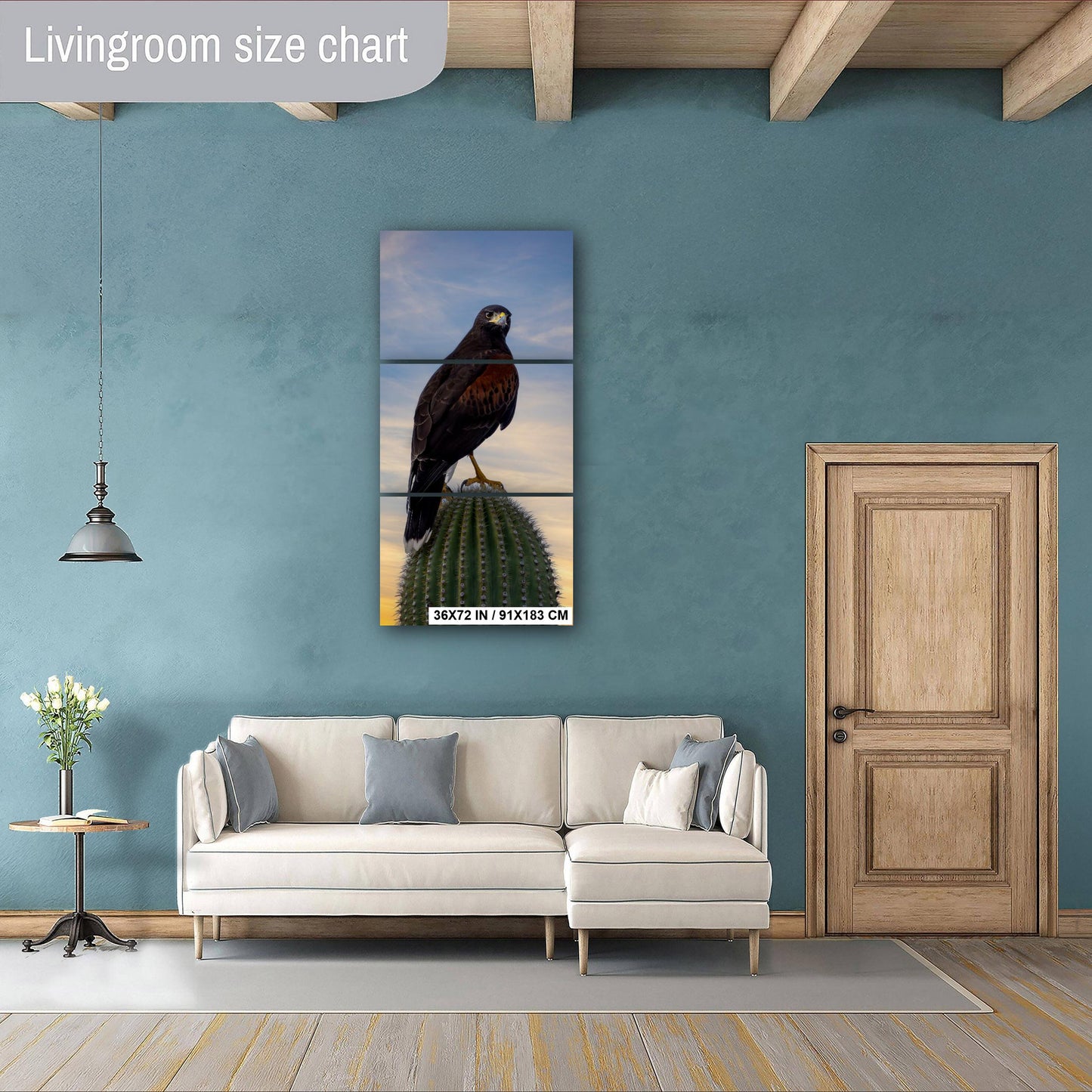 Harris's Hawk Sunset Print: Arizona Desert Bird Photography, Saguaro Cactus Wall Art