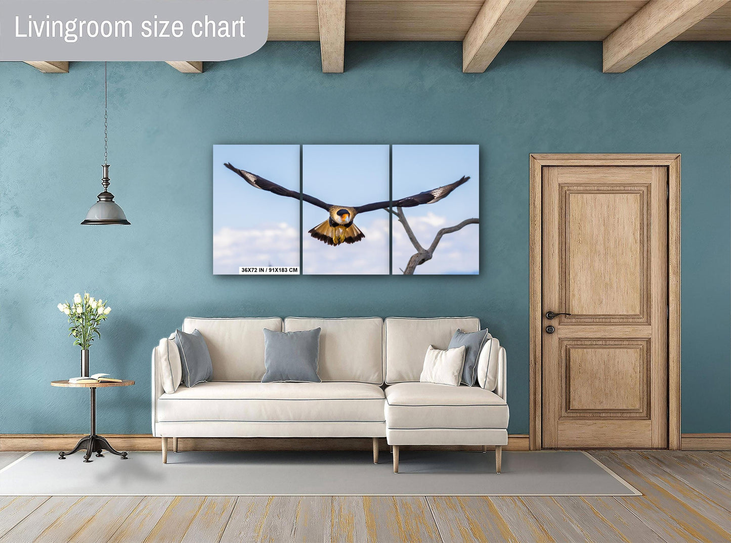 Crested Caracara in Flight: Arizona Desert Wildlife Photography Print