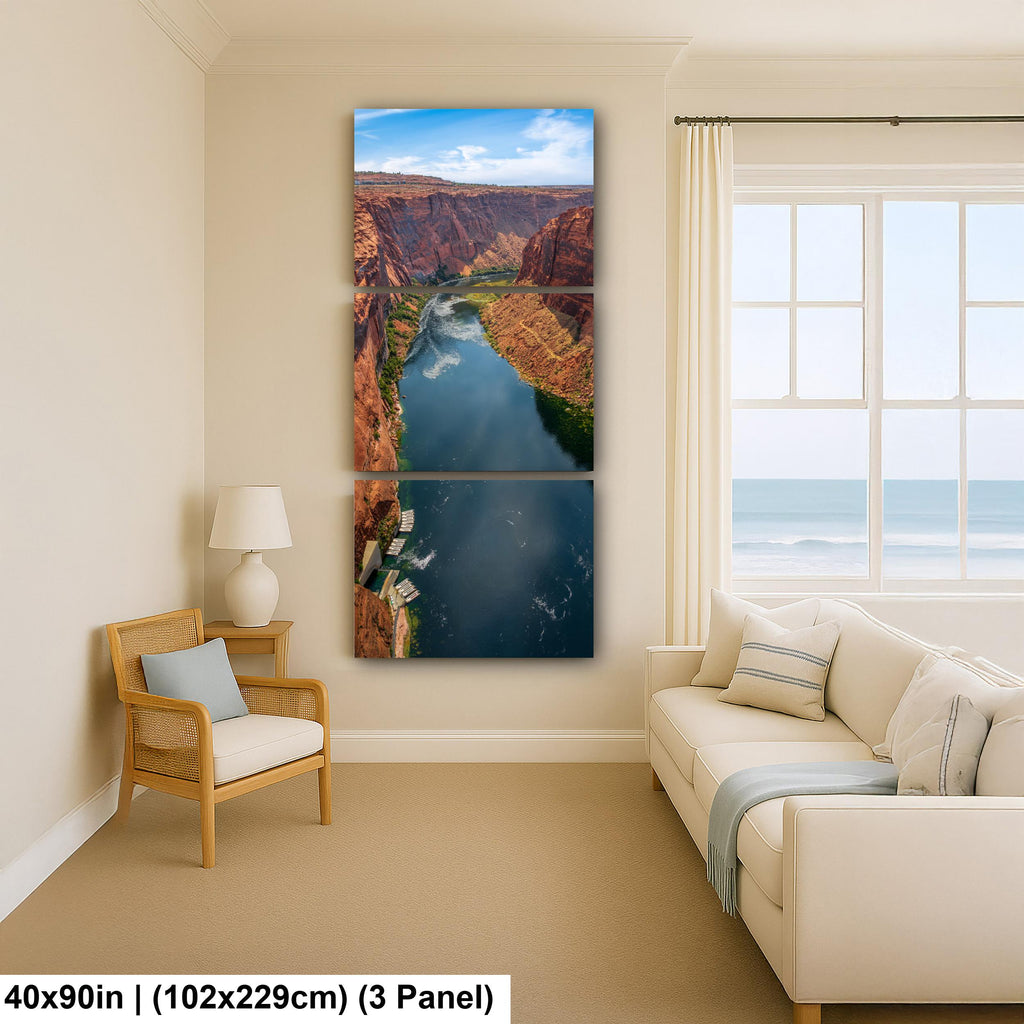Colorado River Through Glen Canyon Cliffs Page Arizona Photography Print, Southwest Wall Art