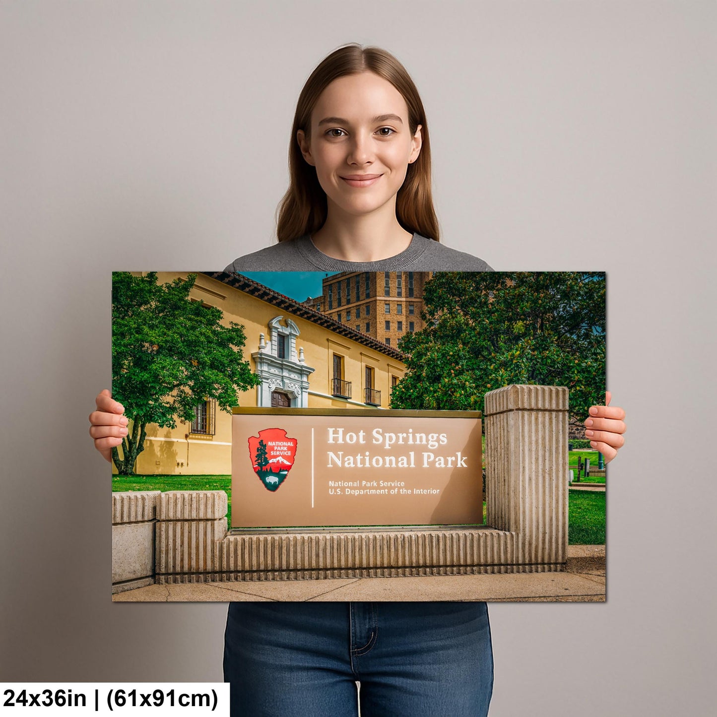 Hot Springs National Park Sign Photo Print, Arkansas Wall Art