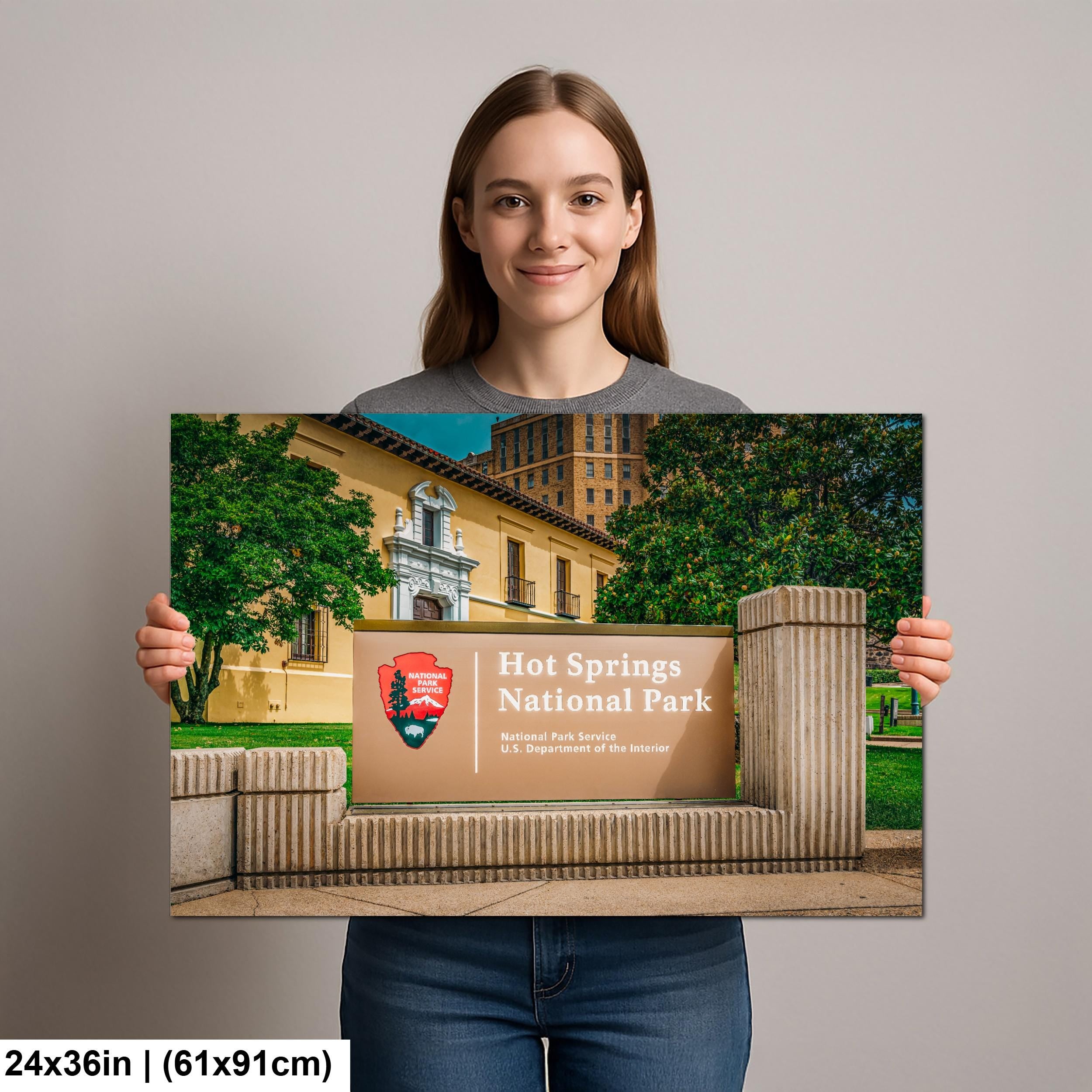 Hot Springs National Park Sign Photo Print, Arkansas Wall Art